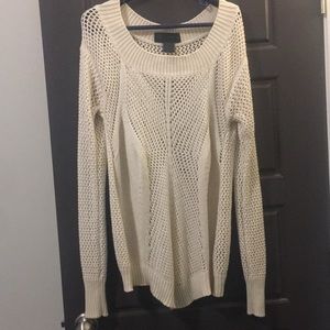 Oversized Drop Off White Sweater